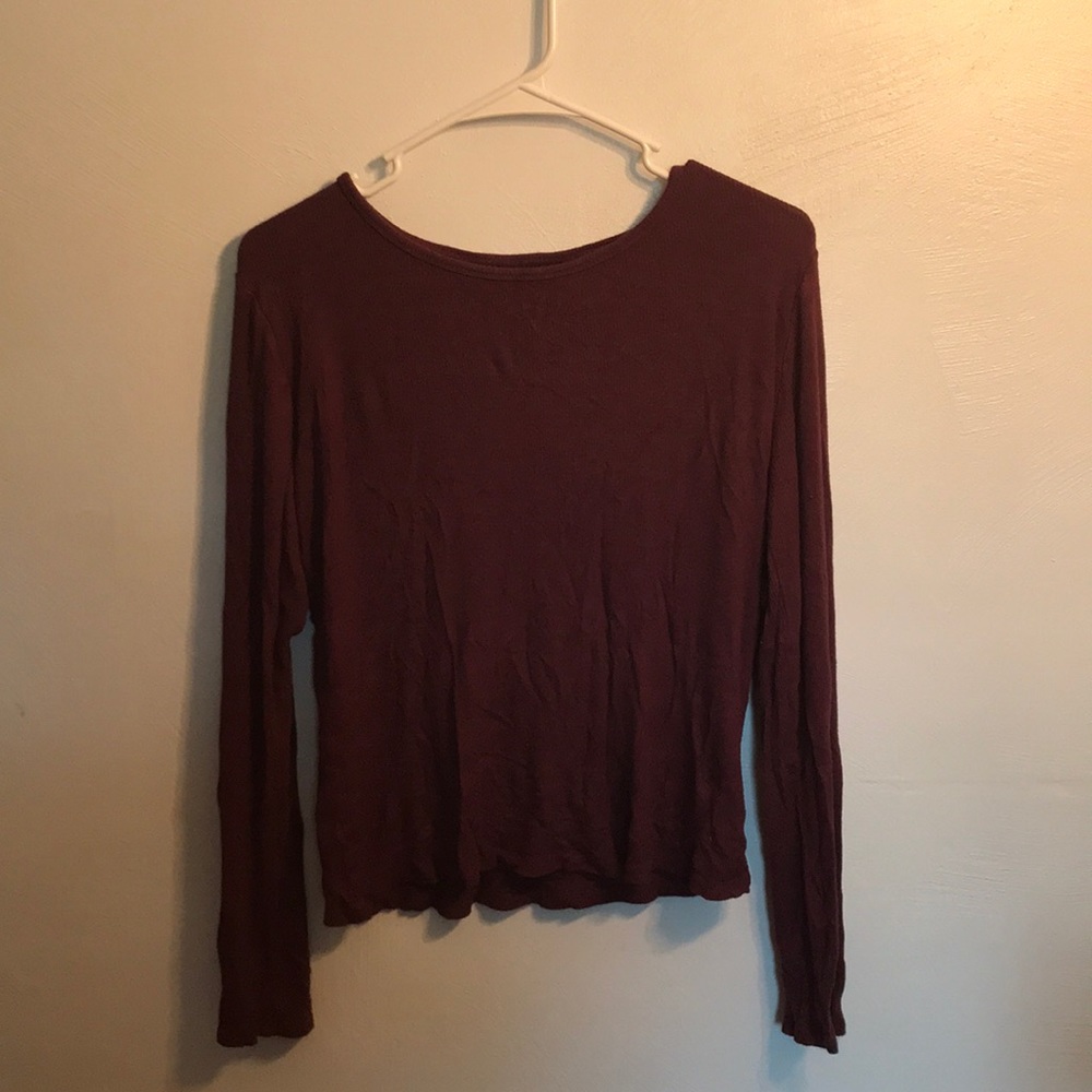 Burgundy/Maroon long sleeve shirt